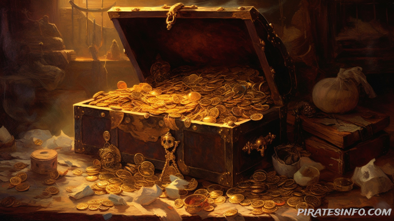 A treasure chest full of gold coins and jewelry.
