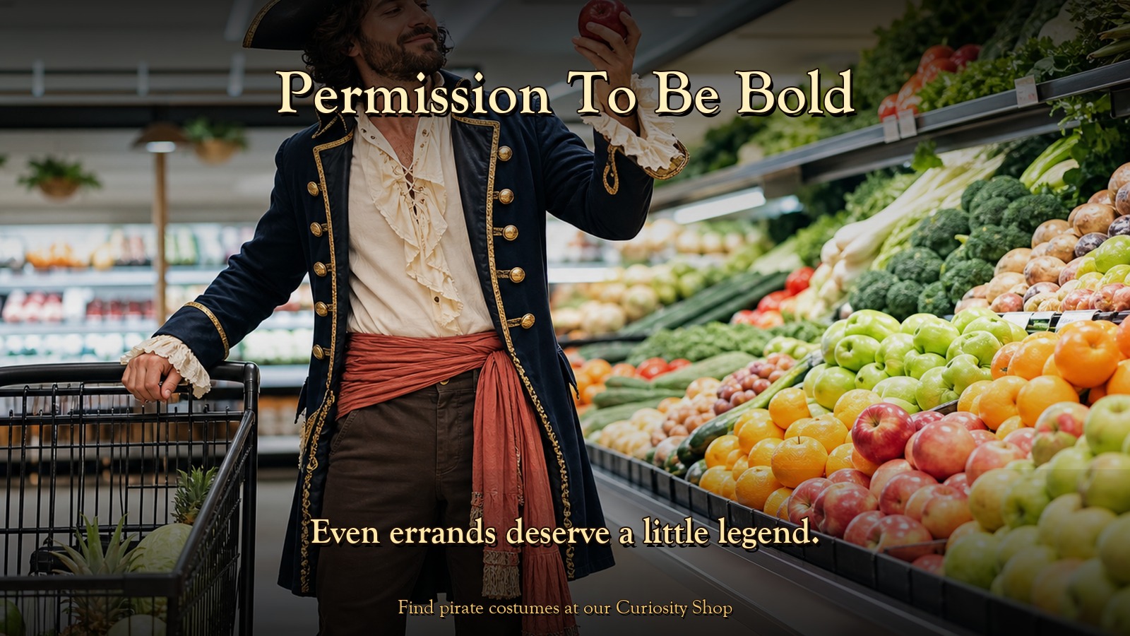 Permission To Be Bold. Even errands deserve a little legend.