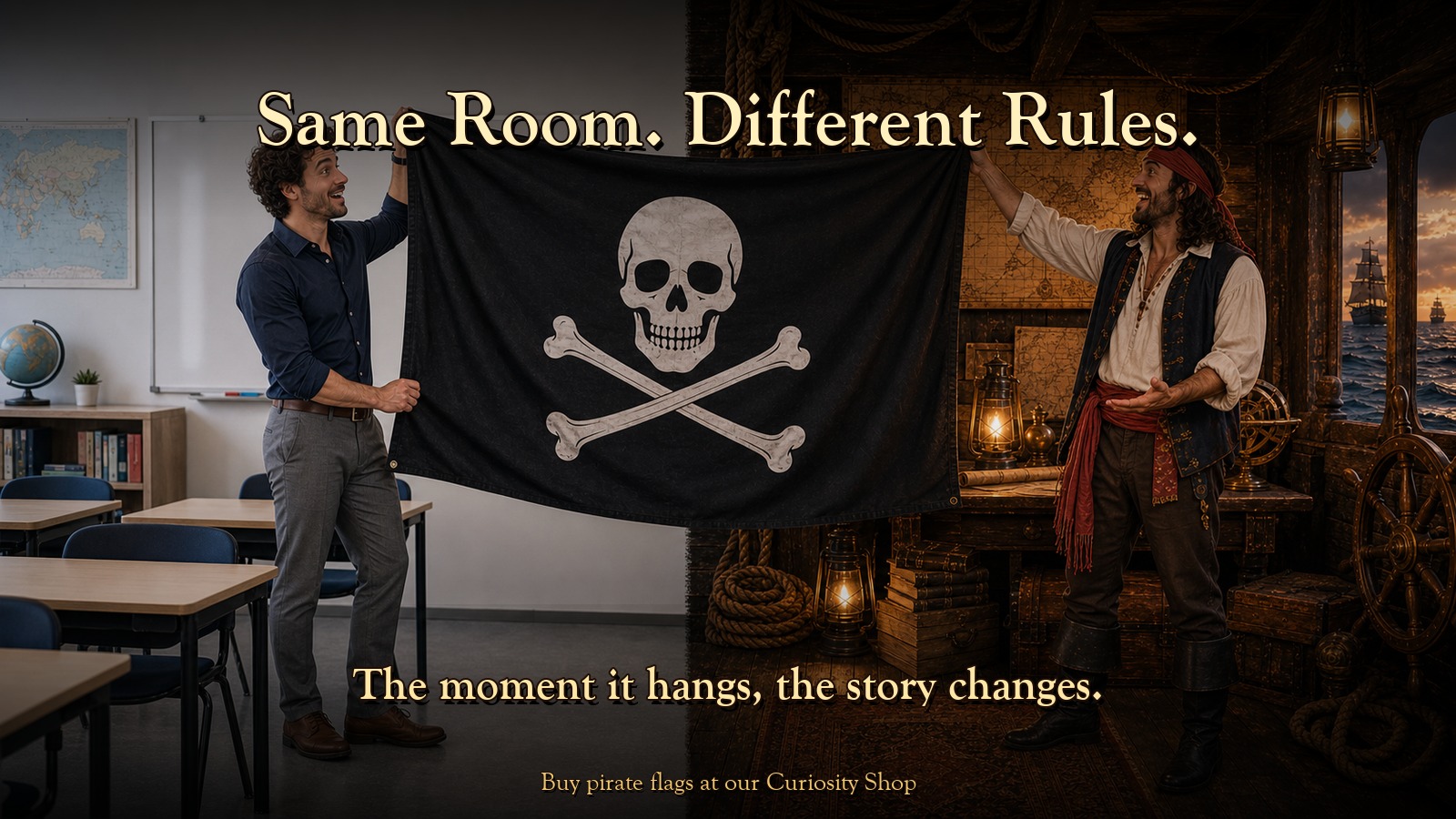 Same Lesson. Different Rules.. Raise the flag and the room starts listening.