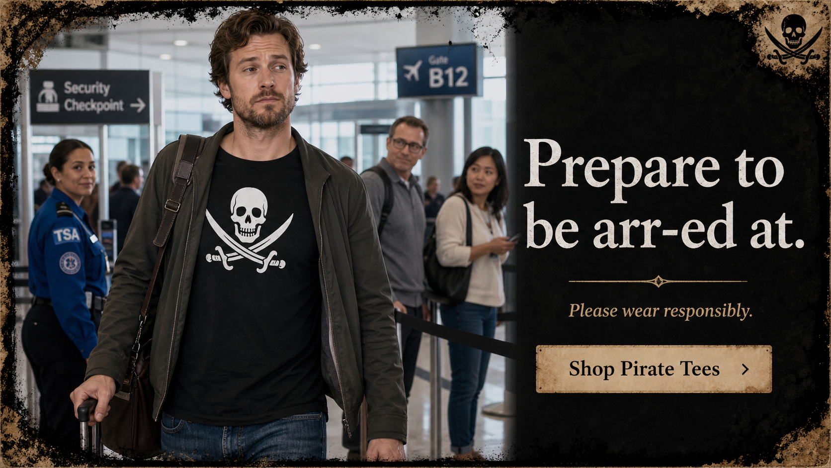 Prepare To Be Arrr'd At. Wear this only if you are ready for bad pirate voices from normal people.