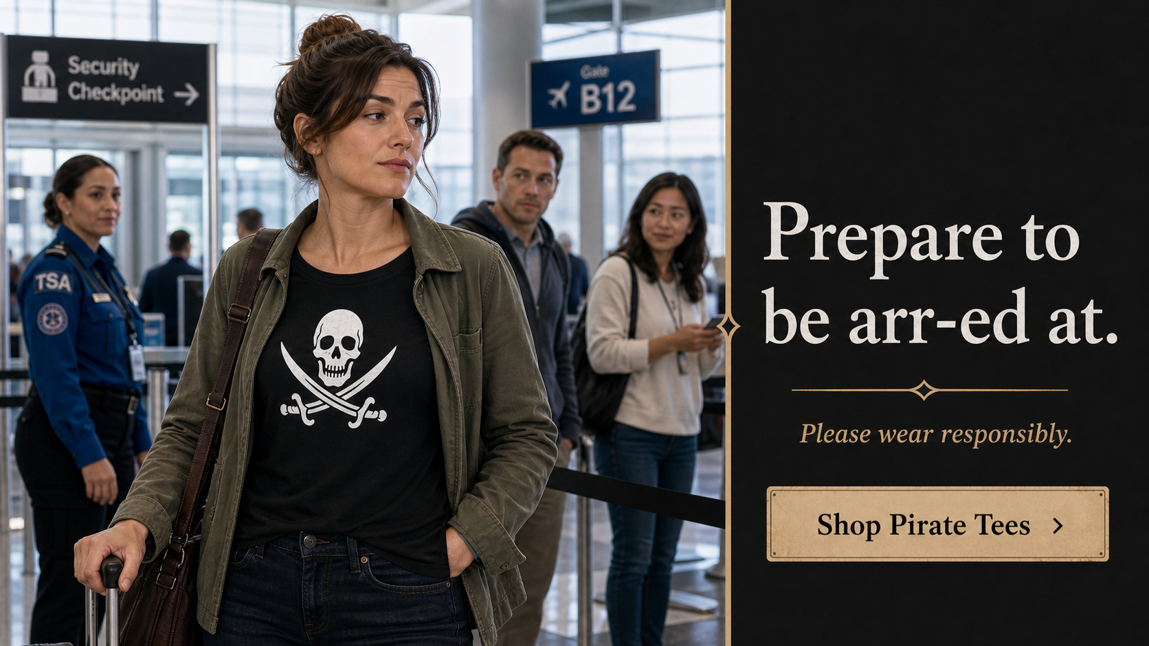 Prepare To Be Arrr'd At. A pirate shirt with dangerous levels of social visibility.