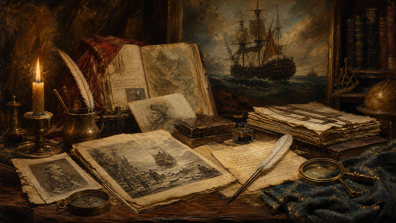 Ships and ports during the short, violent Golden Age of piracy.