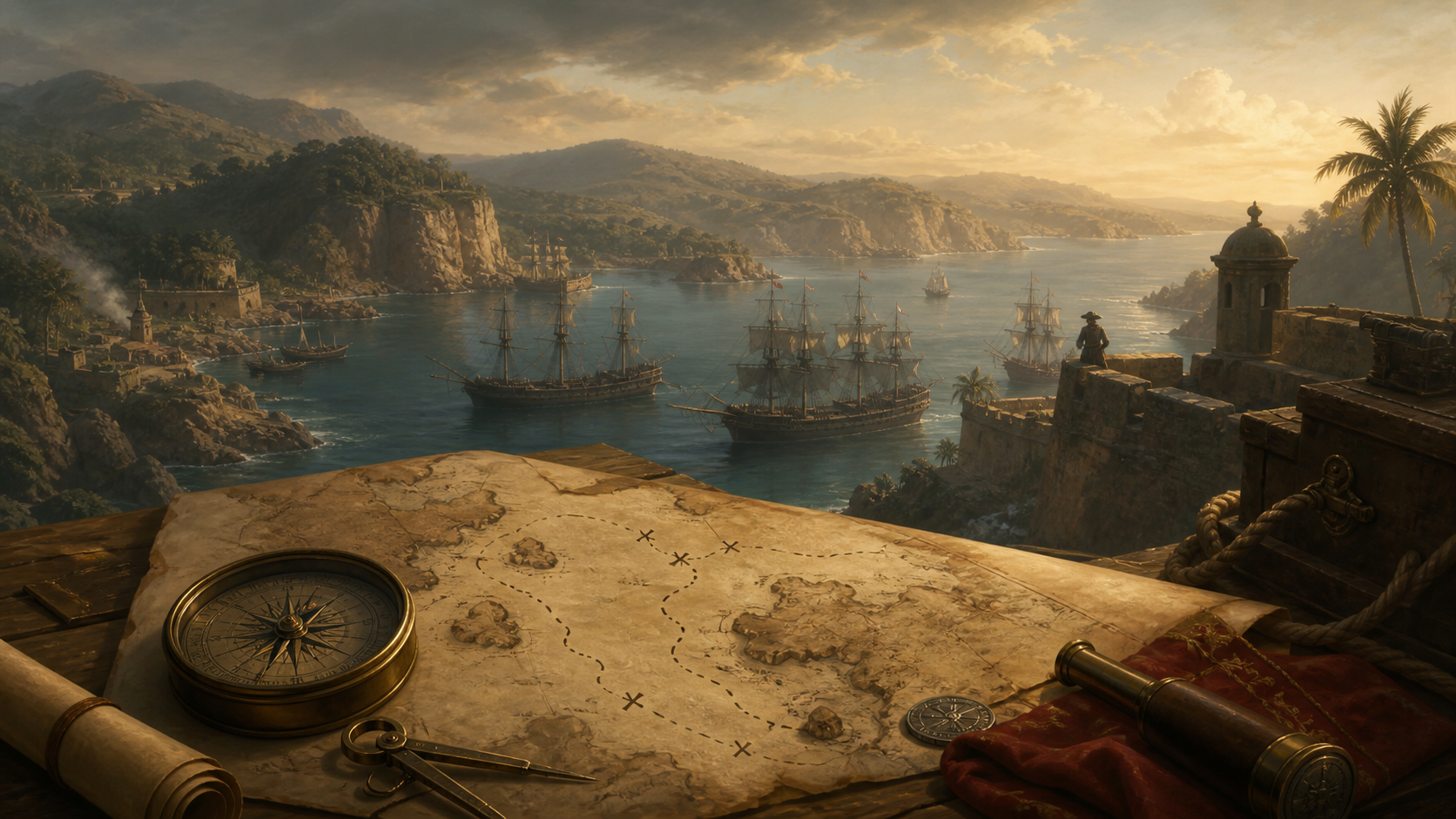 Ships and ports during the short, violent Golden Age of piracy.