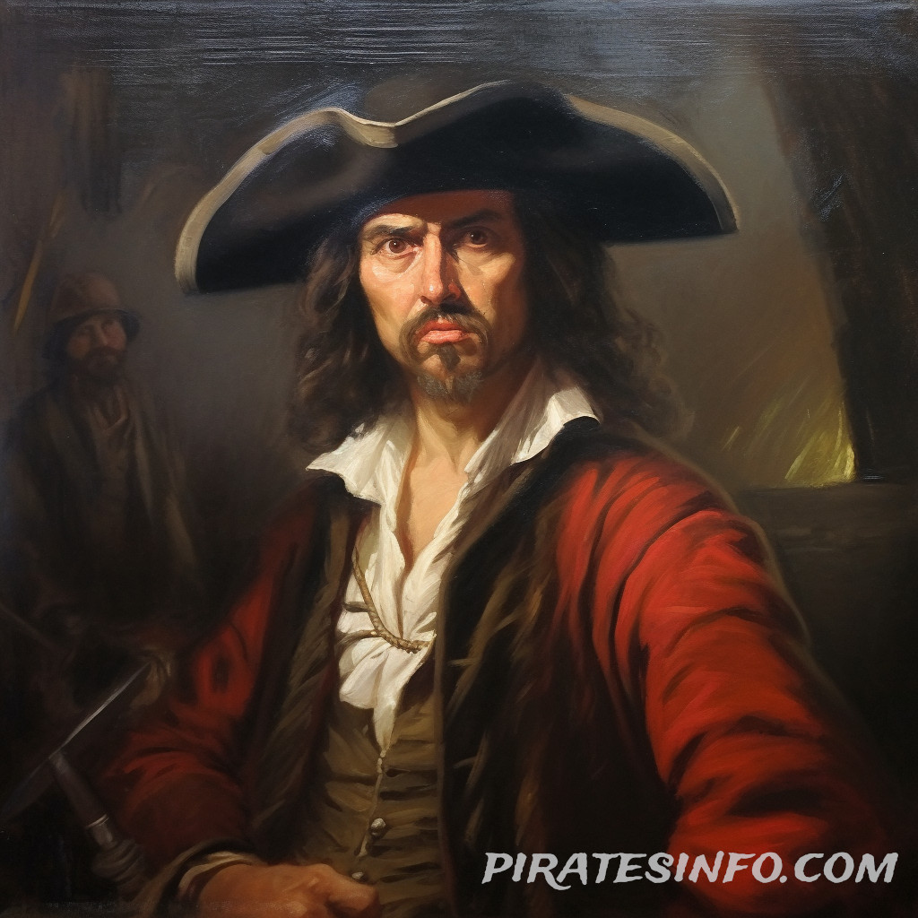 A painting in oil of the pirate Jean Laffite