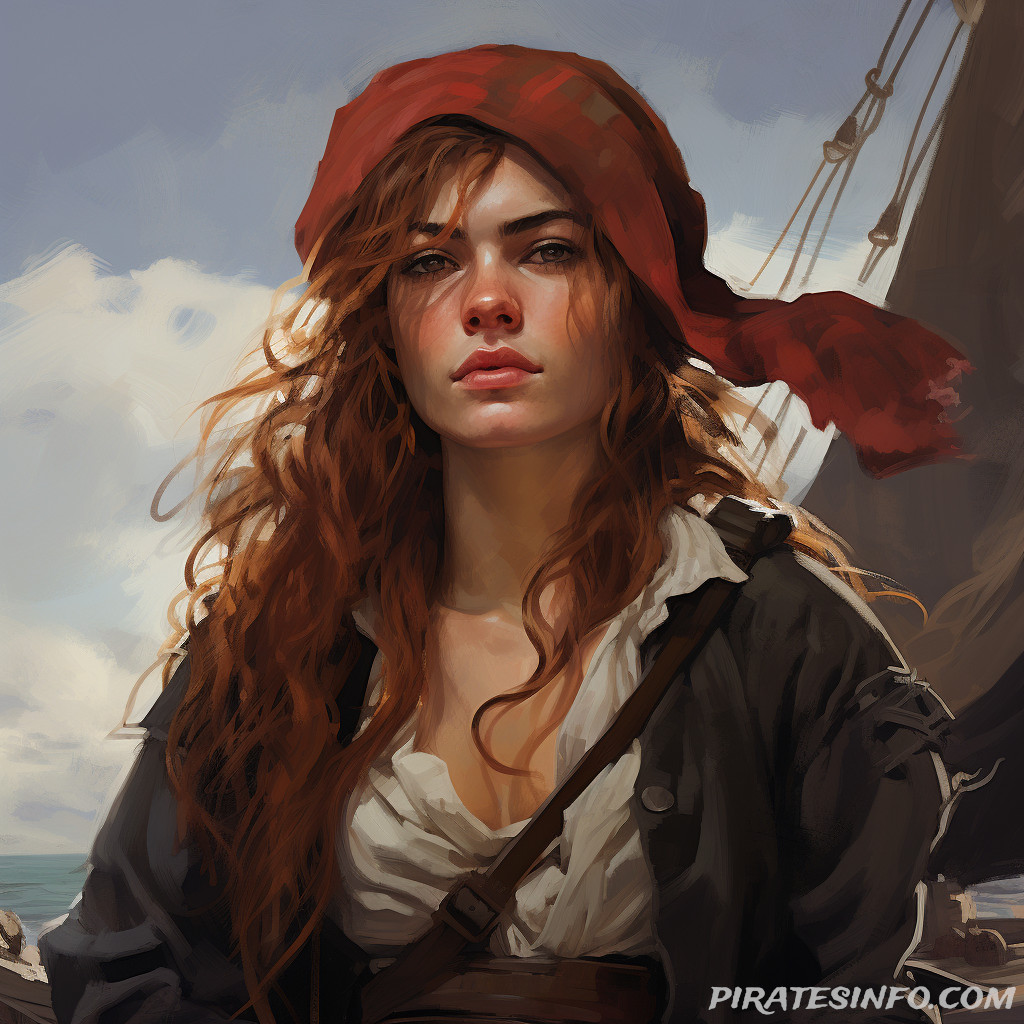 A portrait of a female pirate, artists interpretation of anne bonny the pirate