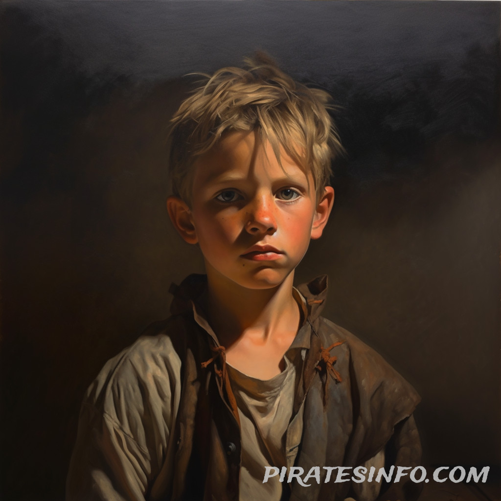 A portrait in oil of what the youngest pirate looked like (according to us).